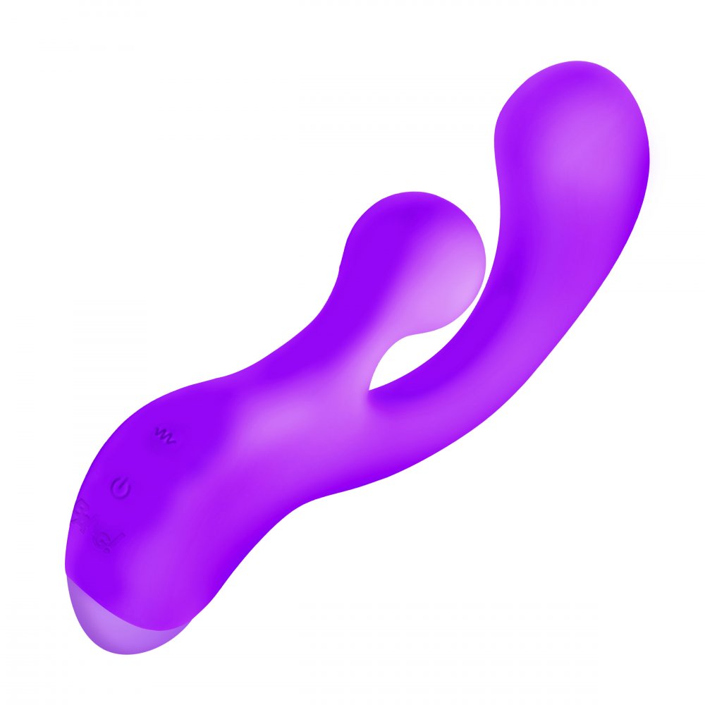 Gyro Rabbit Silicone Vibrator - Purple